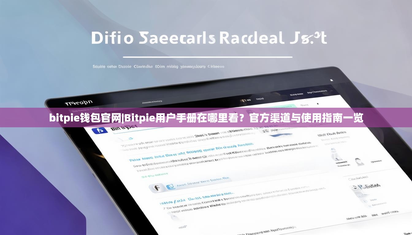 bitpie钱包官网|Bitpie用户手册在哪里看？官方渠道与使用指南一览