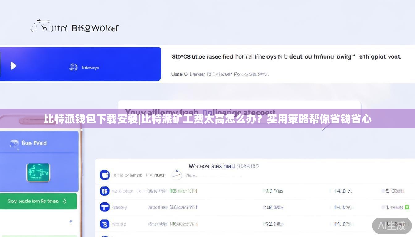 比特派钱包下载安装|比特派矿工费太高怎么办？实用策略帮你省钱省心