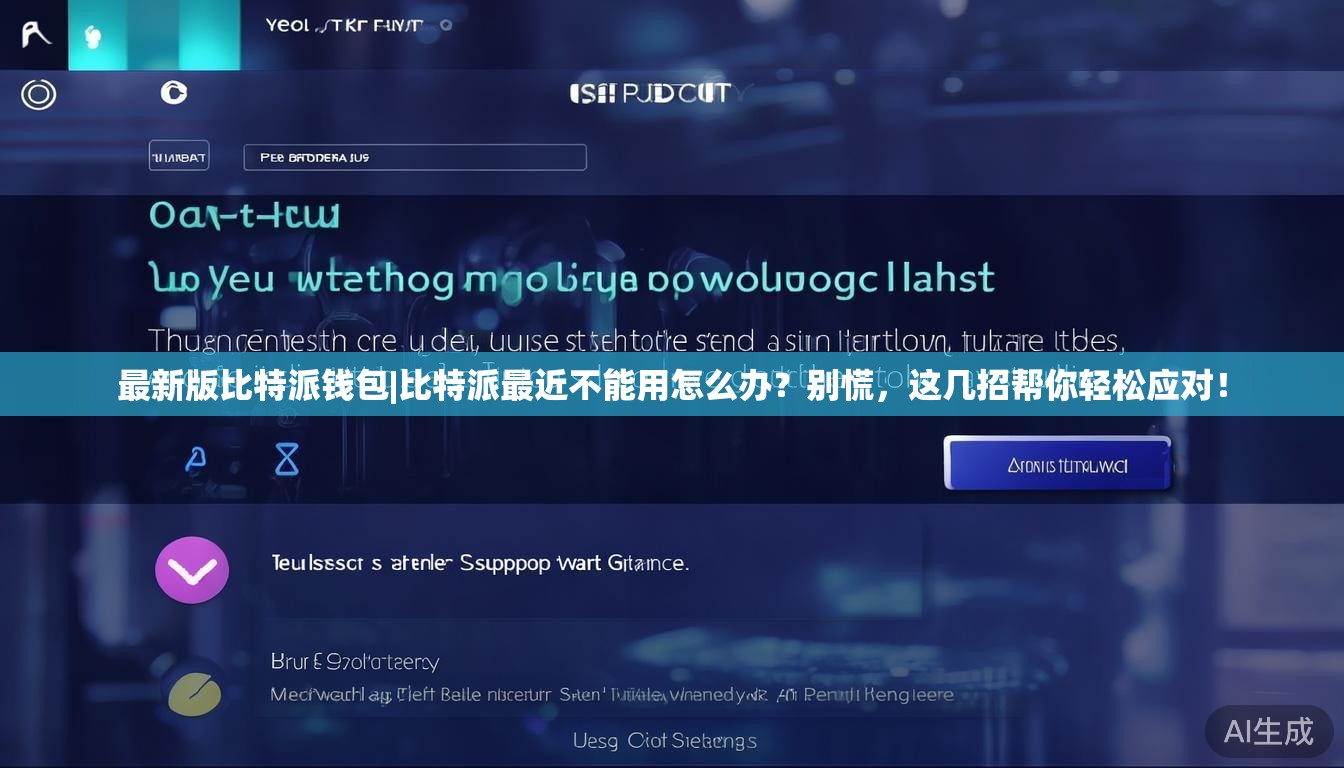 最新版比特派钱包|比特派最近不能用怎么办？别慌，这几招帮你轻松应对！