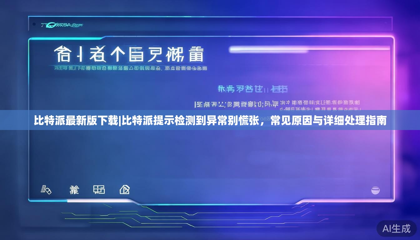 比特派最新版下载|比特派提示检测到异常别慌张，常见原因与详细处理指南